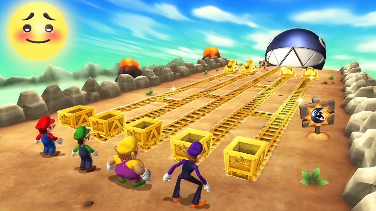 Mario Party 9 Boss Battle Minigames - Mario Vs Luigi Vs Wario Vs Waluigi (Master Difficulty)