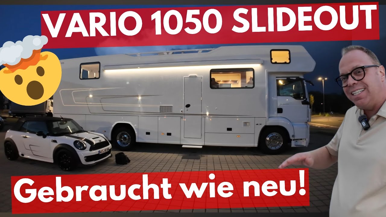 60% BILLIGER ALS NEU! Gebrauchtes LUXUS WOHNMOBIL Vario Mobil 1050 MAN Mini Cabrio Slideout VOLL!