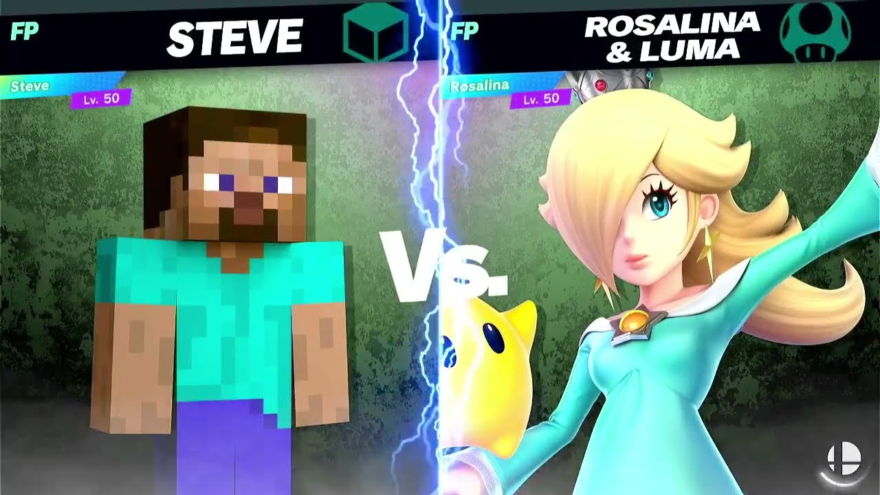 Super Smash Bros Ultimate Amiibo Fights Steve vs the World #46 vs Rosalina