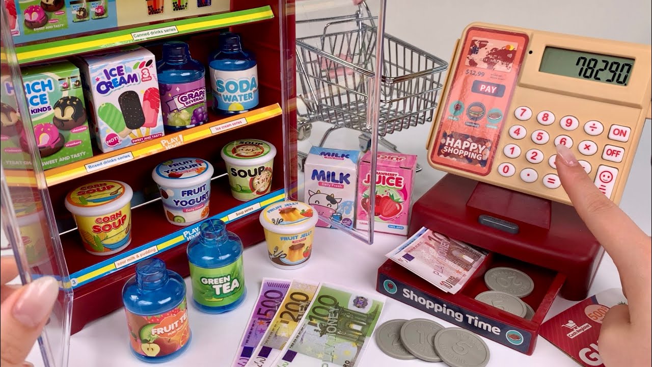 [🐰toy asmr🐰] SuperMarket Cash Register PlaySet ASMR Satisfying with Unboxing No Talking Review Toys