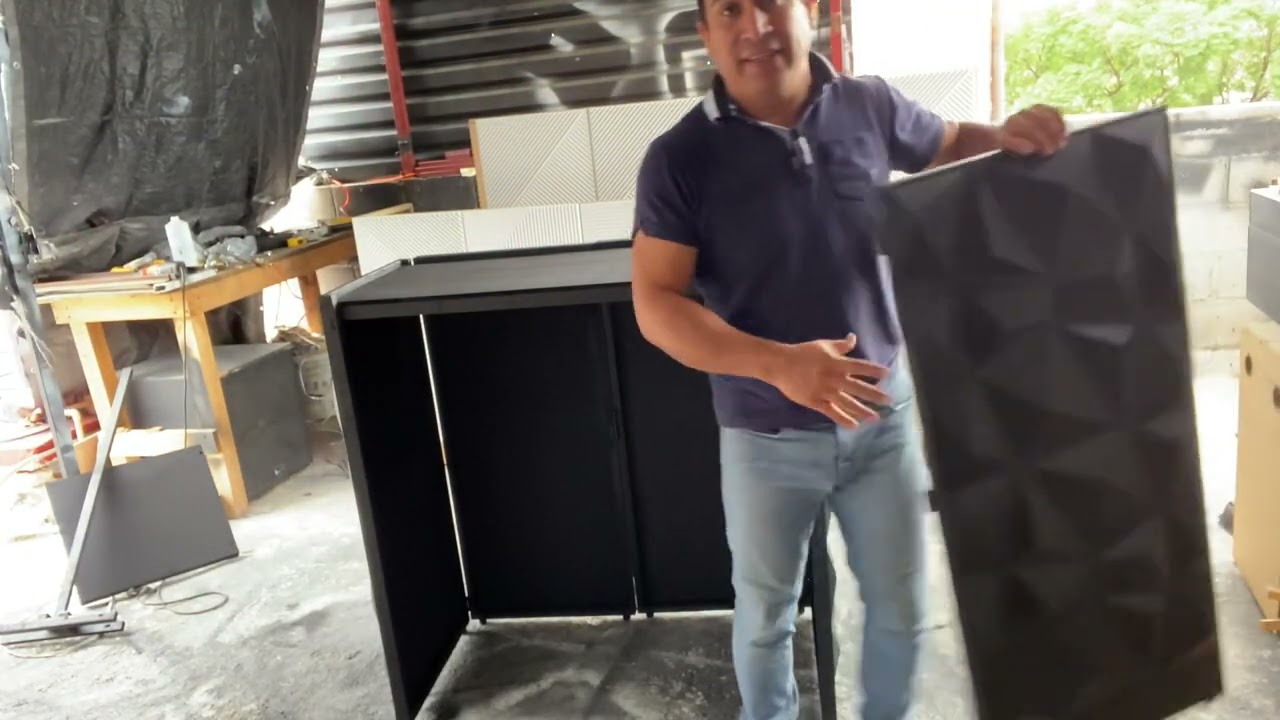 Les muestro la cabina Dj 3D 4/5 panel con mesa INTEGRADA