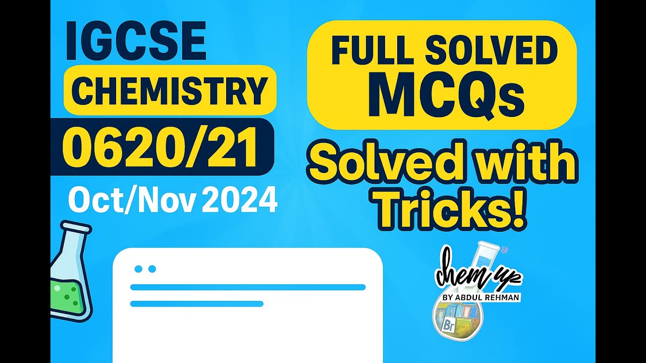 Химия IGCSE 0620/21 окт./нояб. 2024 г. | ПОЛНОСТЬЮ РЕШЕННЫЕ MCQ | Вопрос 2 с ответами и подсказками!