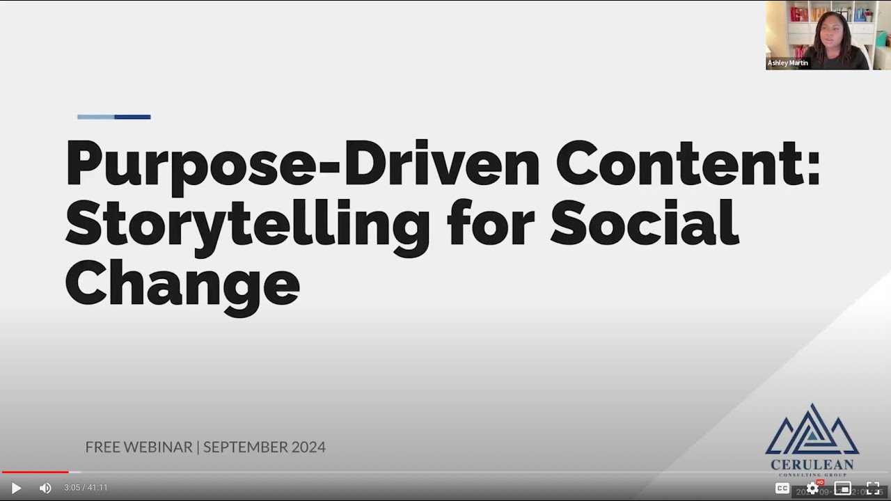 Purpose-Driven Content: Storytelling Strategies for Social Change | Marketing Workshop