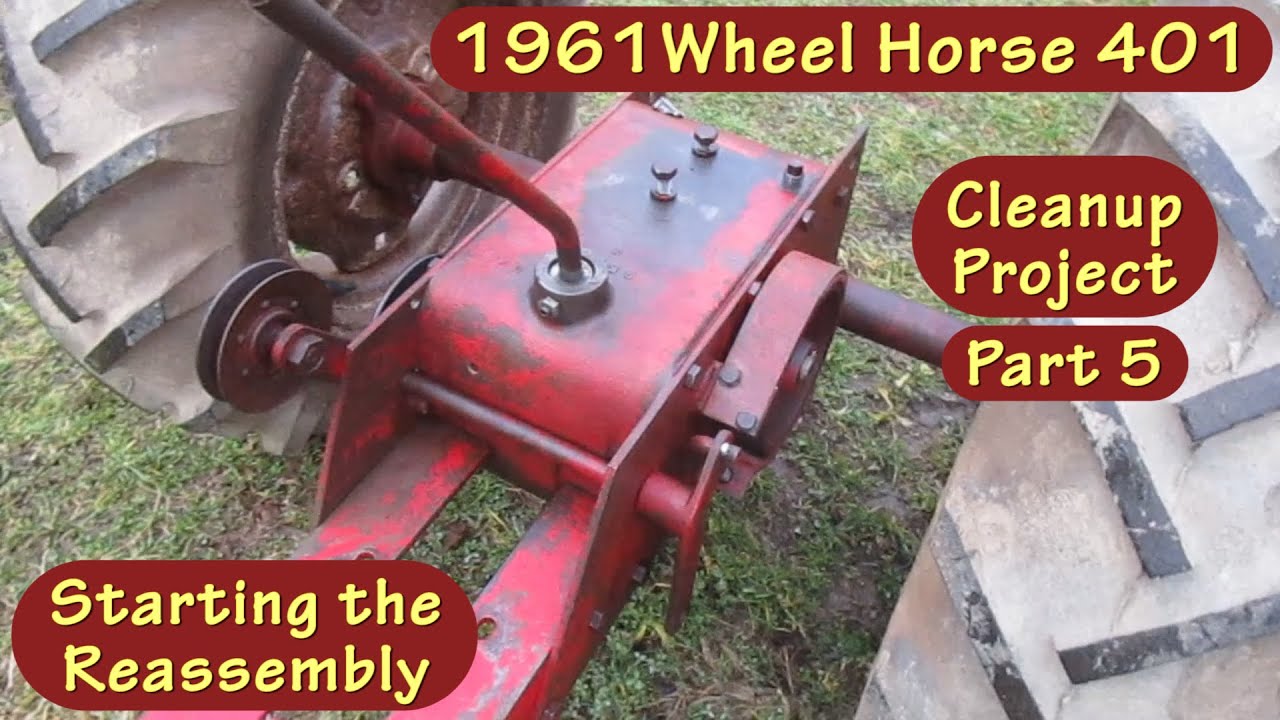 Wheel Horse Model 401, очистка №5, трансмиссия и задняя часть