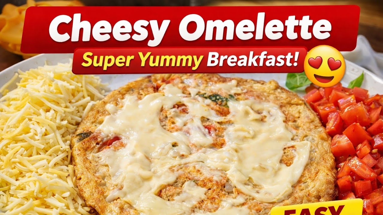 చీజ్ ఆమ్లెట్ 🤤 | Easy Recipe | Cheesy Omelette 🧀| Super Yummy & Easy Breakfast| Cheesy Omelette 🍅 | 