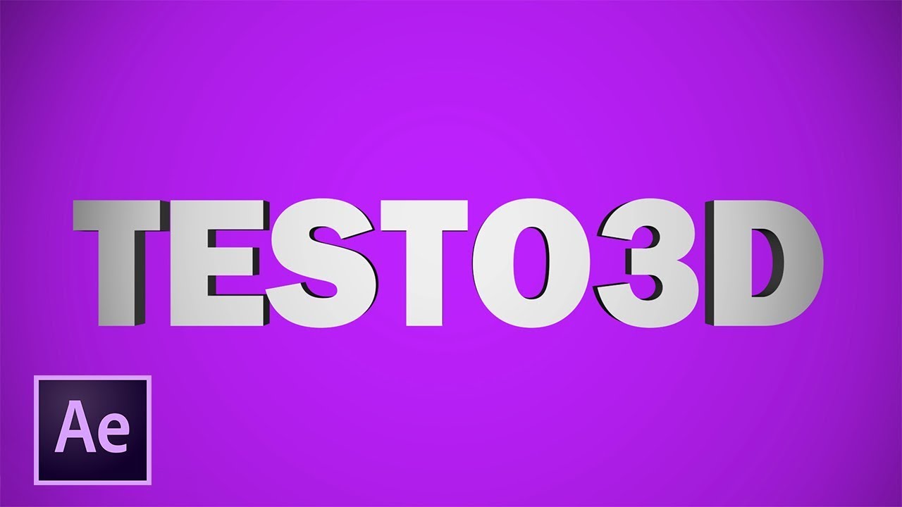After Effects CC tutorial in italiano #19 Animazione Grafica in 3D in 3 minuti