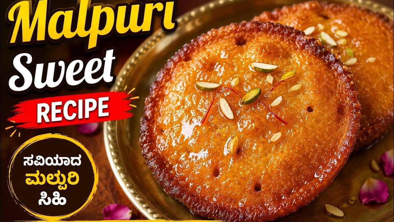 ಮಂಗಳೂರು ಮಾಲ್ಪುರಿ/Malpuri recipe/wheat flour malpuri sweet recipe/mangalore sweet