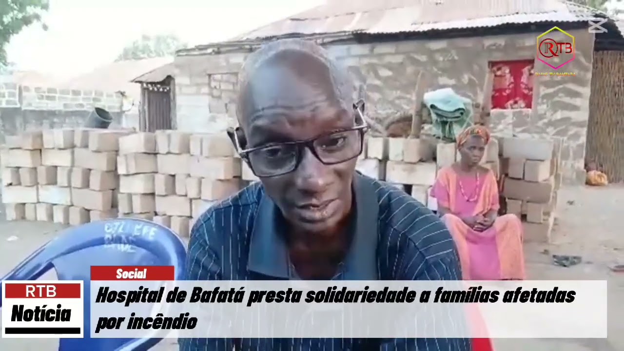 Hospital de Bafatá apoia famílias enlutadas do incêndio com entrega de arroz e óleo solidários.
