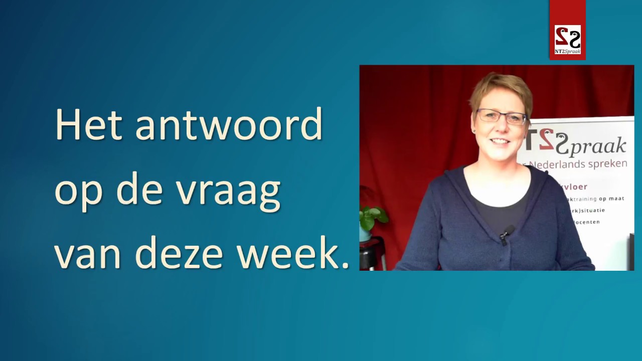 Klemtoon: uitleg en oefeningen - NT2Spraak