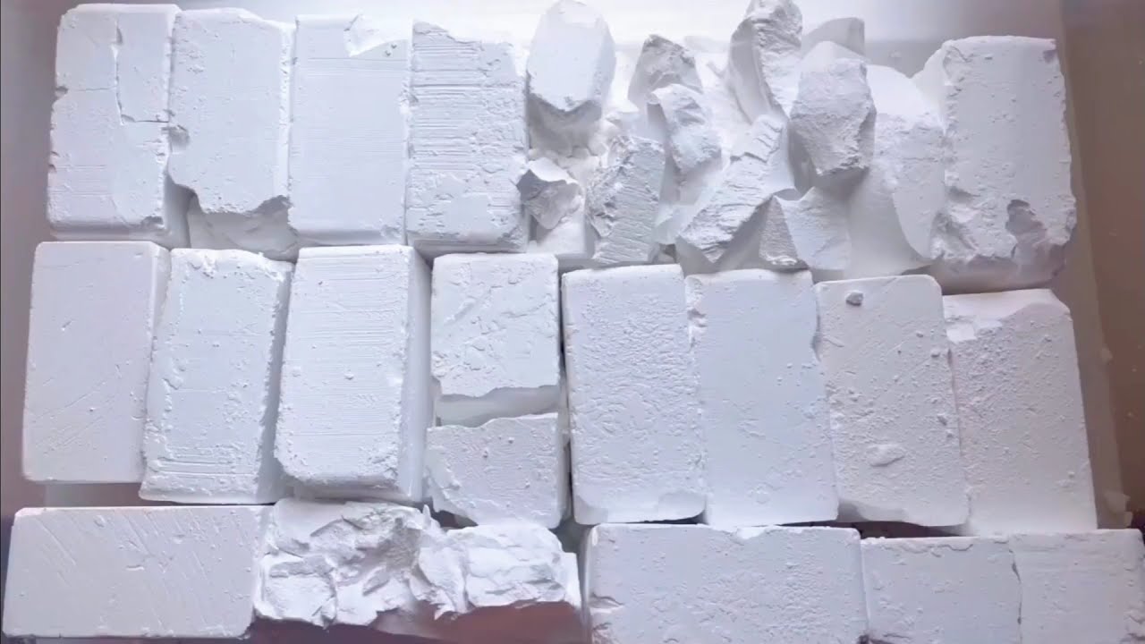 Soft Gritty Pure White OG Chalk Mass Crush ft.Former Creator @kriscrushasmr #satisfying #relax 