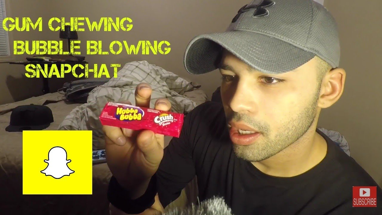 (ASMR) Gum Chewing | Blowing Bubbles | Whispering | Snapchat Stories