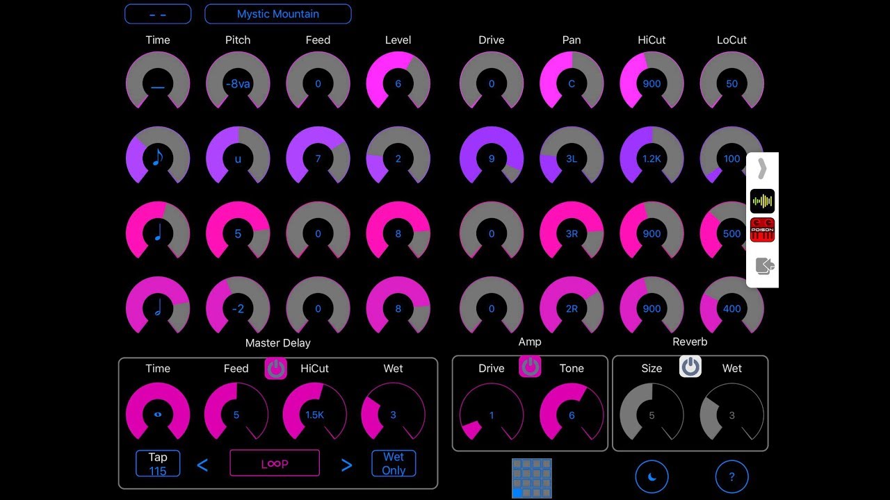 ECHO PITCH - Pitch Shifting Delay - Demo for the iPad