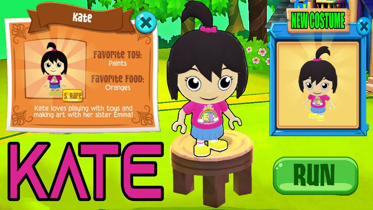 Tag with Ryan - Kate New Character Unlocked - Ryan's Sister New Summer Update - Run Gameplay