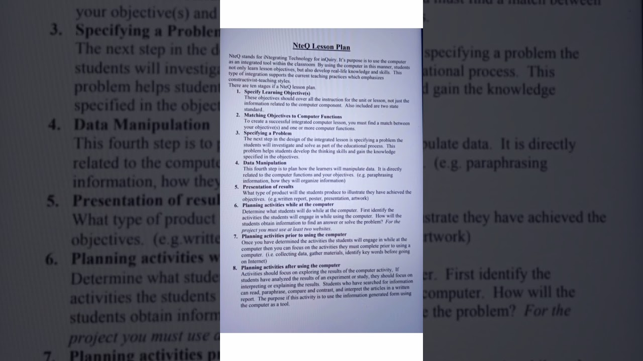 Steps Of NteQ lesson plan #shorts