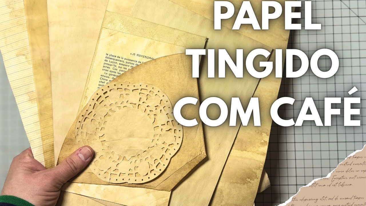 TRANSFORMEI papel comum em papel vintage INCRÍVEL com café ☕✨ (tutorial completo + dicas secretas