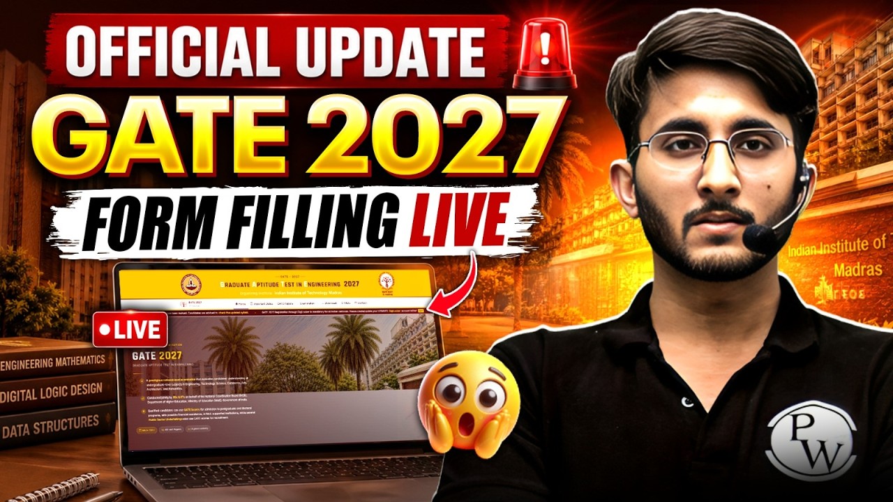 GATE 2027 Form Fill Up Live | GATE Application Form | GATE 2027 Registration Process Complete Guide