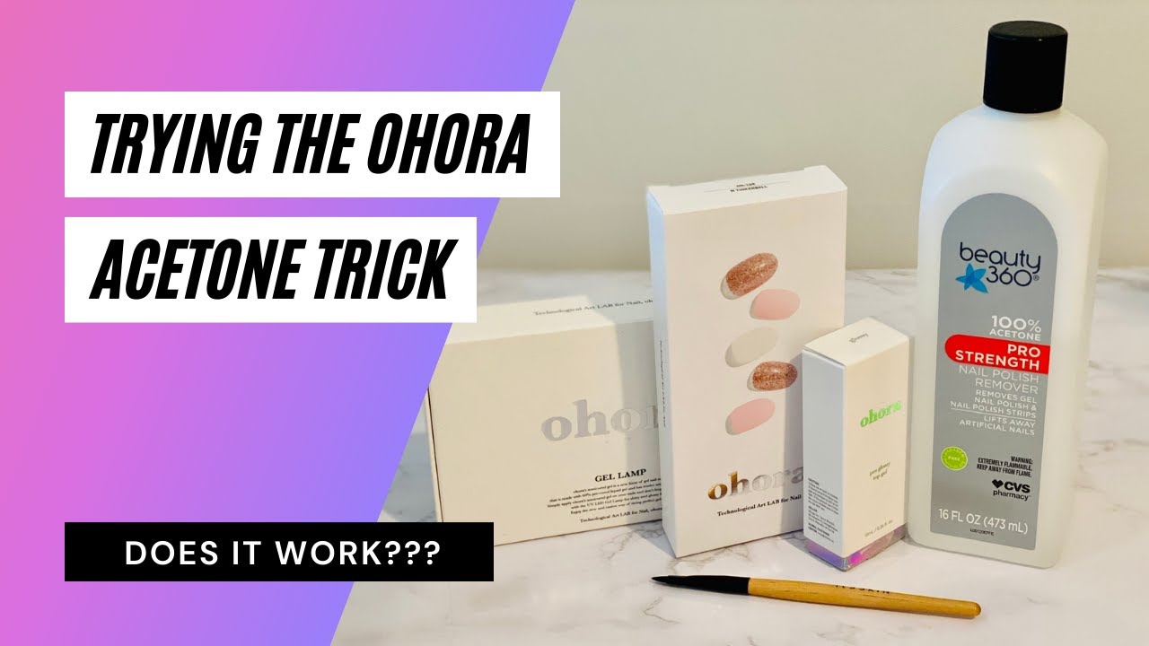 Пробуем трюк с ацетоном Ohora для более стойкого маникюра