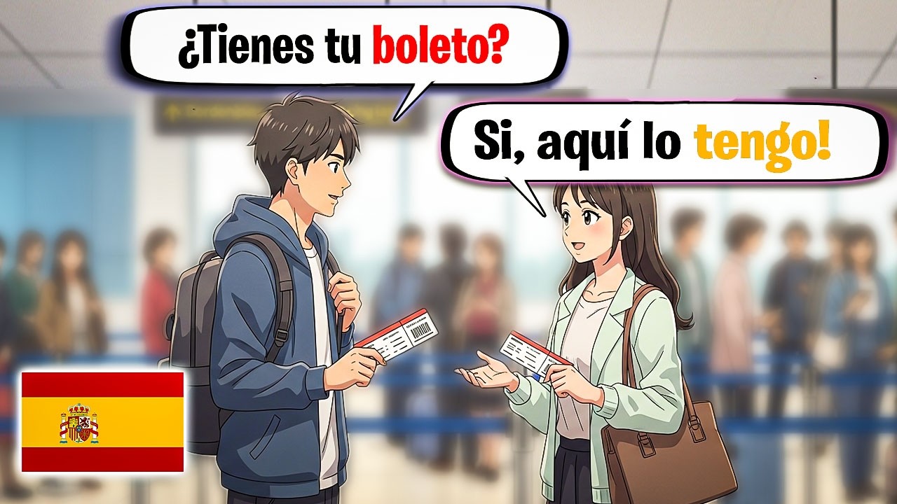 10 Simple Spanish Conversations for Beginners (A1–A2) 20 minutes of Airport situations