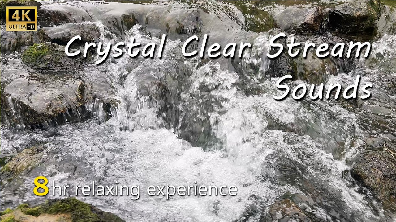 8 Hrs of Crystal Clear Stream Sounds, Thrilling Rapids and Flowing Water Ambience#watersounds #asmr