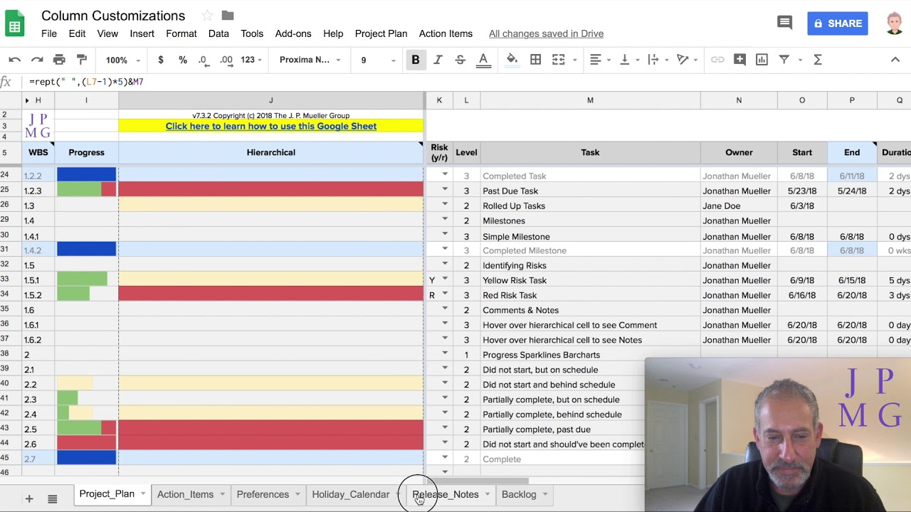 16-My process for developing formulas (JPMG Project Plan Template for Google Sheets)