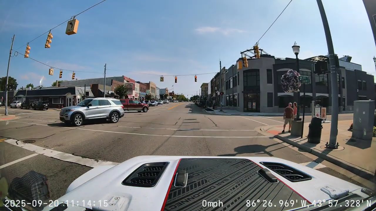 Drive through Downtown Ludington Michigan