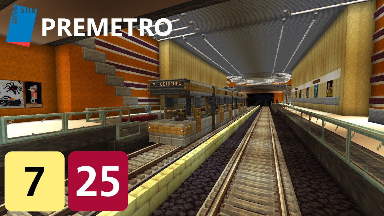 L'axe prémétro de la grande ceinture dans Minecraft (lignes 7&25)