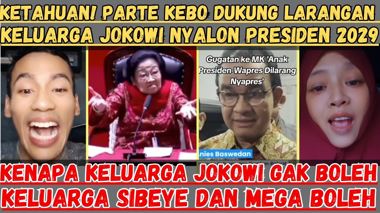 Parte Kebo Dukung Larangan Keluarga Jokowi Nyapres 2029 || Kenapa Keluarga Sibeye dan Mega Boleh?
