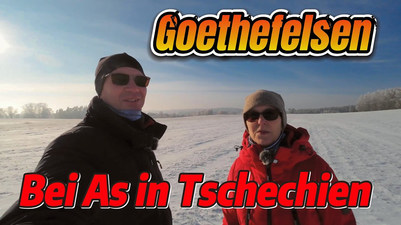 Winterwanderung zum Goethefelsen (Goethovy skaly)  in Tschechien