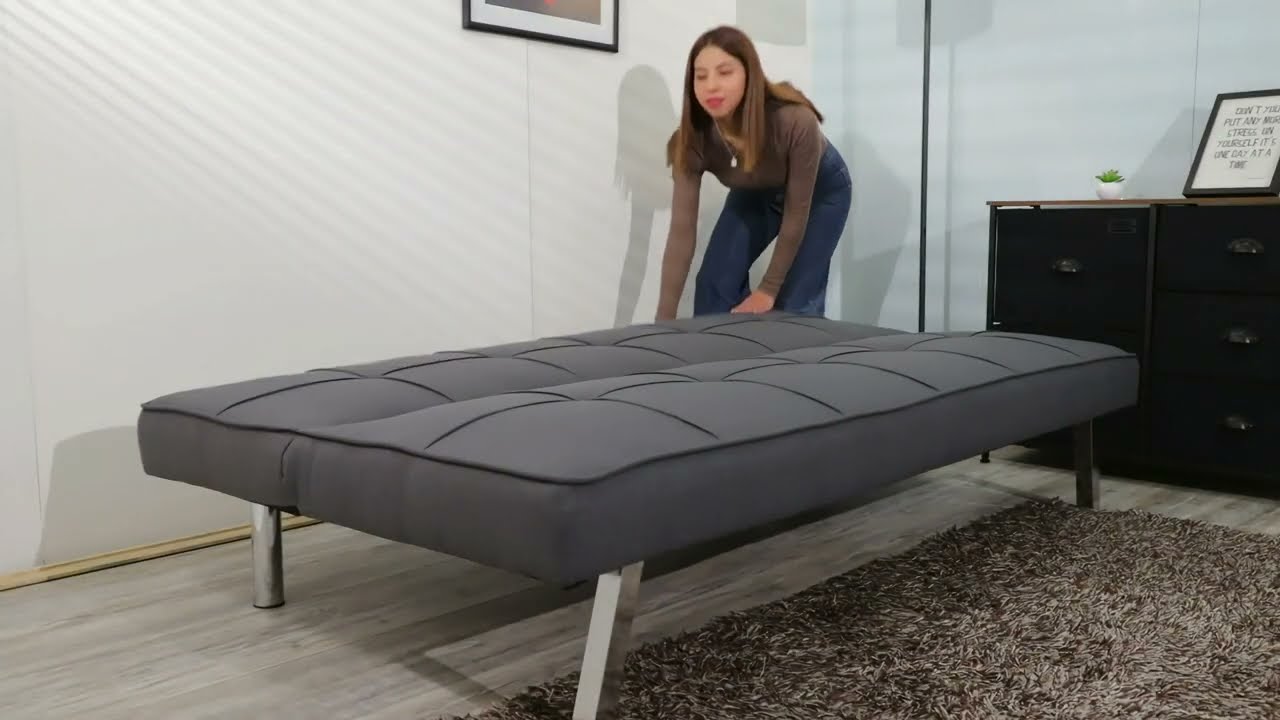 Sof&aacute; Cama Plegable Acolchado Sill&oacute;n Moderno Convertible | SOB-VEGA3-GRI | KINGSHOUSE