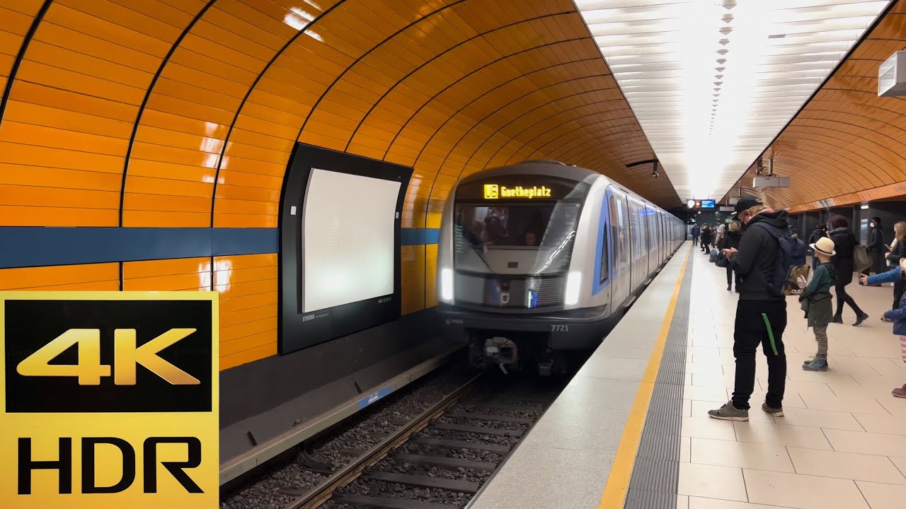 [4K 60fps HDR]U-Bahn München-SIEMENS C2 & C1 trains on U3 & U6 line-Shot on iPhone 13 Pro Max