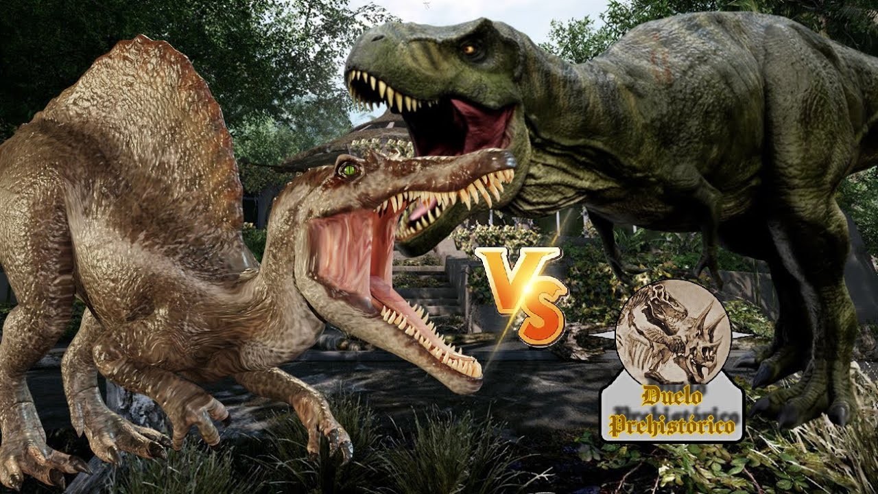 Tyrannosaurus Buck VS Spinosaurus Camp Cretaceous - Duelo Prehistórico Jurassic Park World -