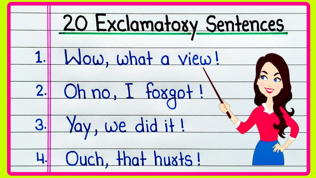 20 Examples of Exclamatory sentences | Exclamatory sentences 20 examples | 20 Exclamatory sentences