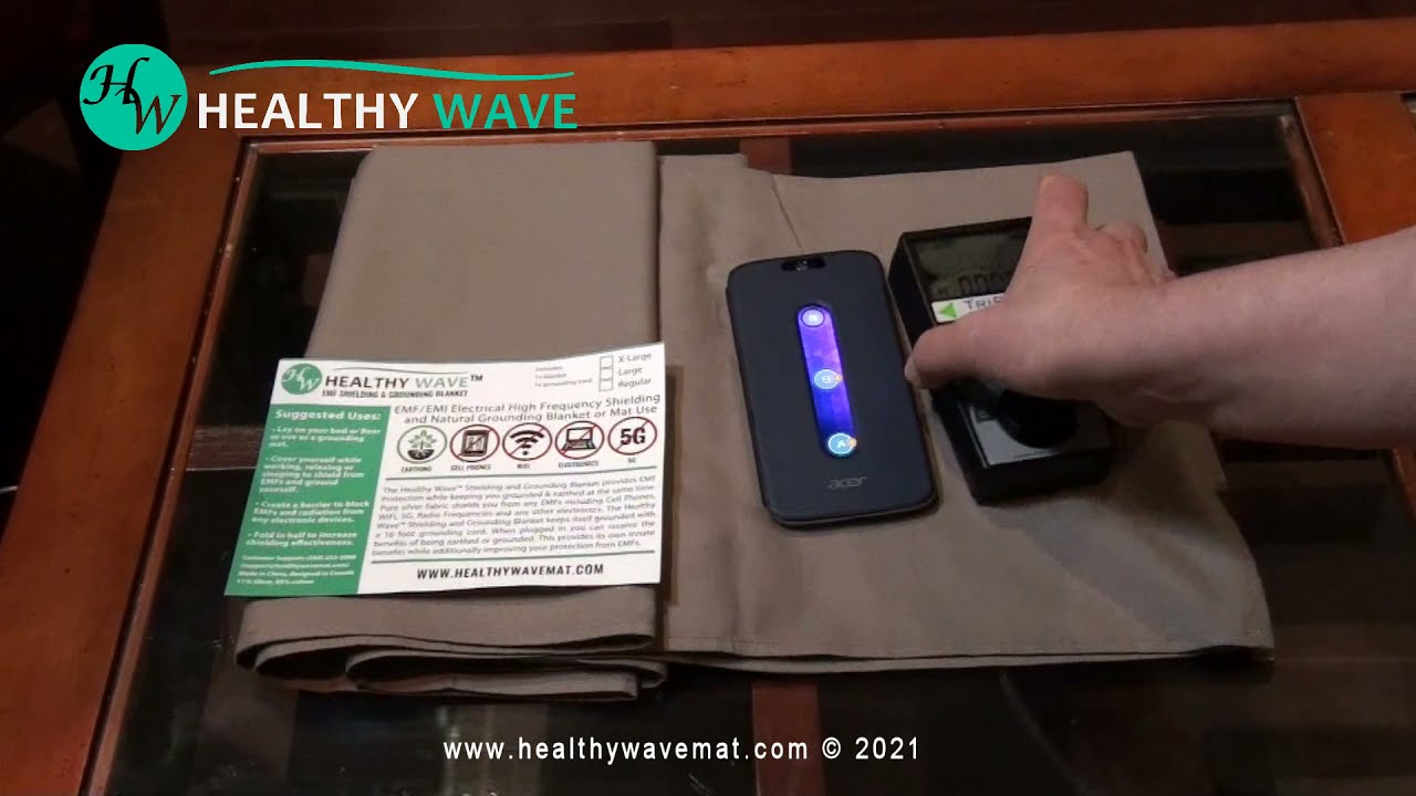 Healthy Wave EMF Protection Shielding Blanket Test