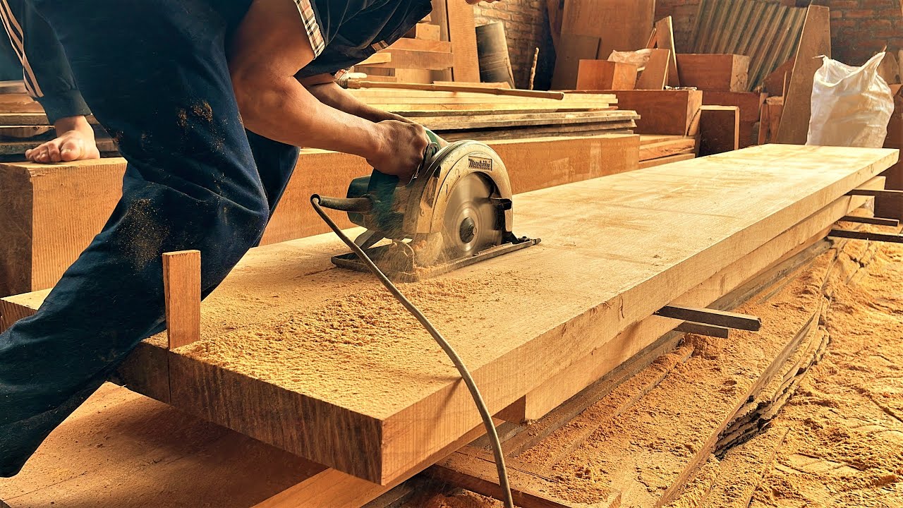 Ingenious Woodworking Techniques // Build Carved Table Extremely Beautiful Woodworking ND