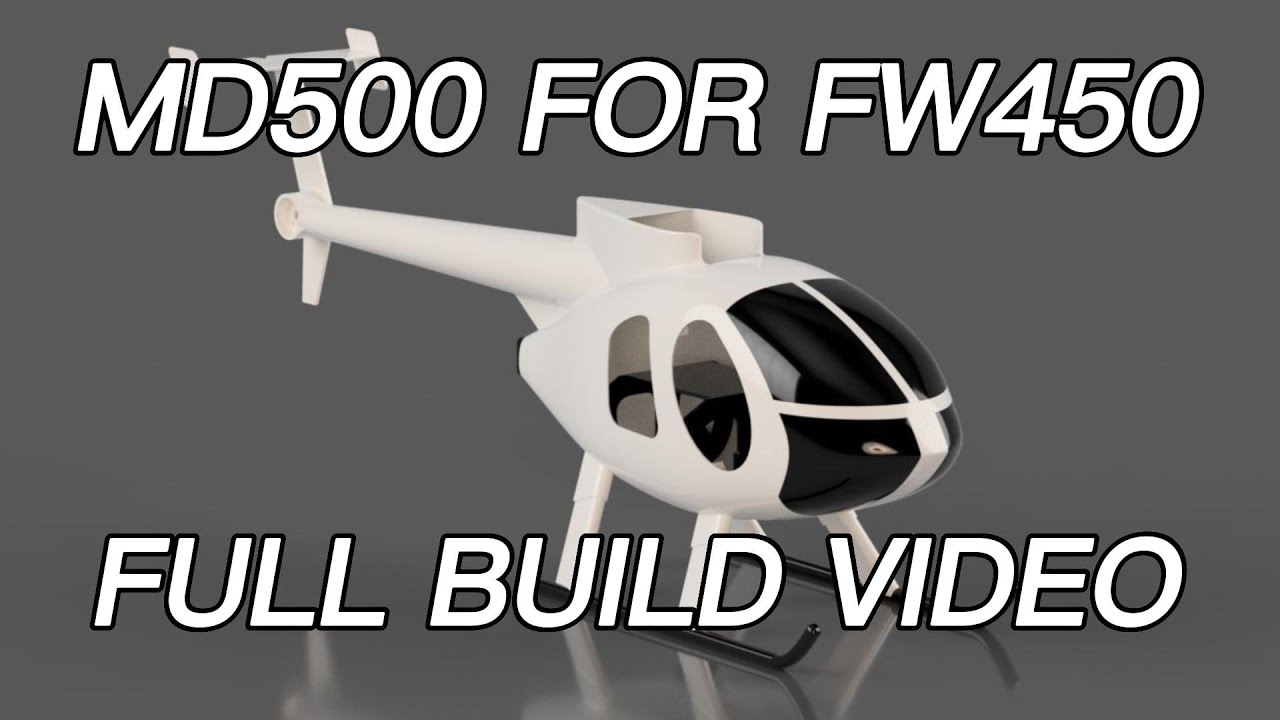 3D printed Hughes MD500 For Flywing- Full build video for FW450 electronics
