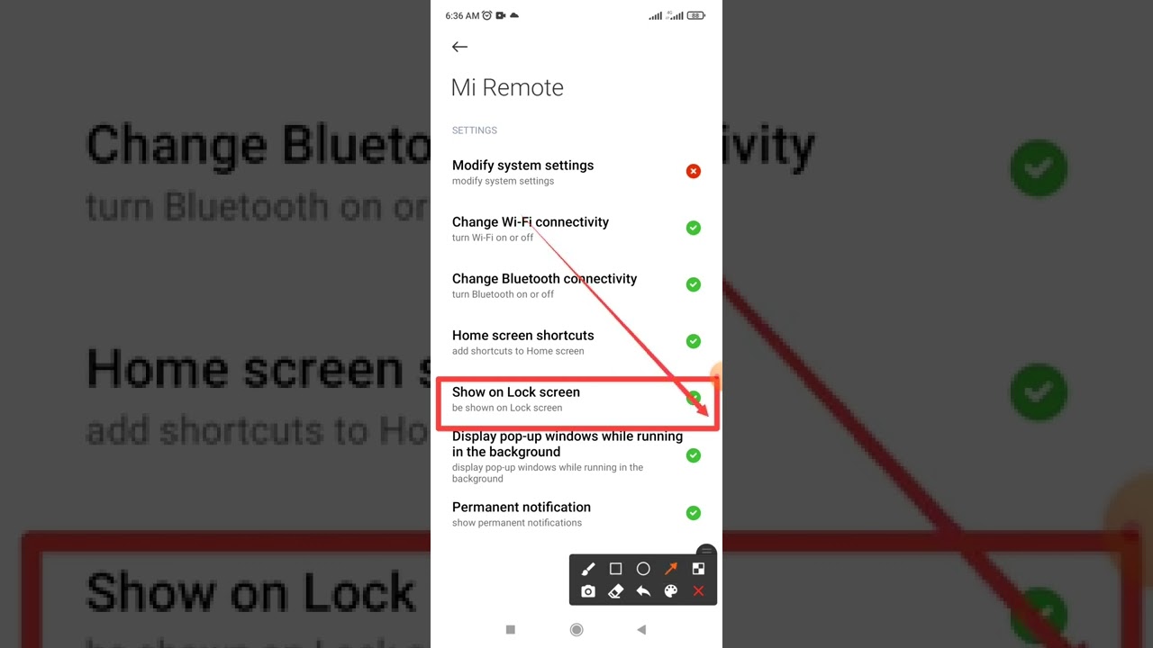 How to fix Mi Remote Apps show on lock screen setting
