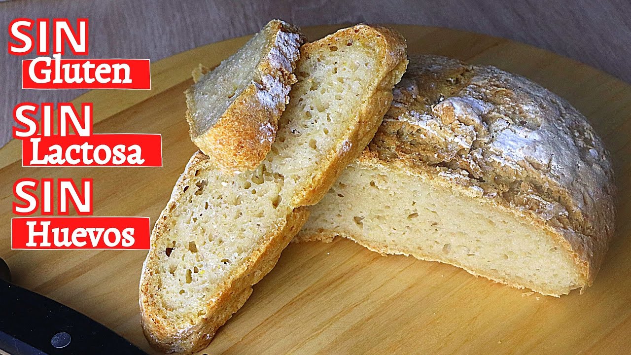 Como hacer PAN SIN GLUTEN  Casero  ,SIN lactosa, SIN huevos    (corteza crujiente  )