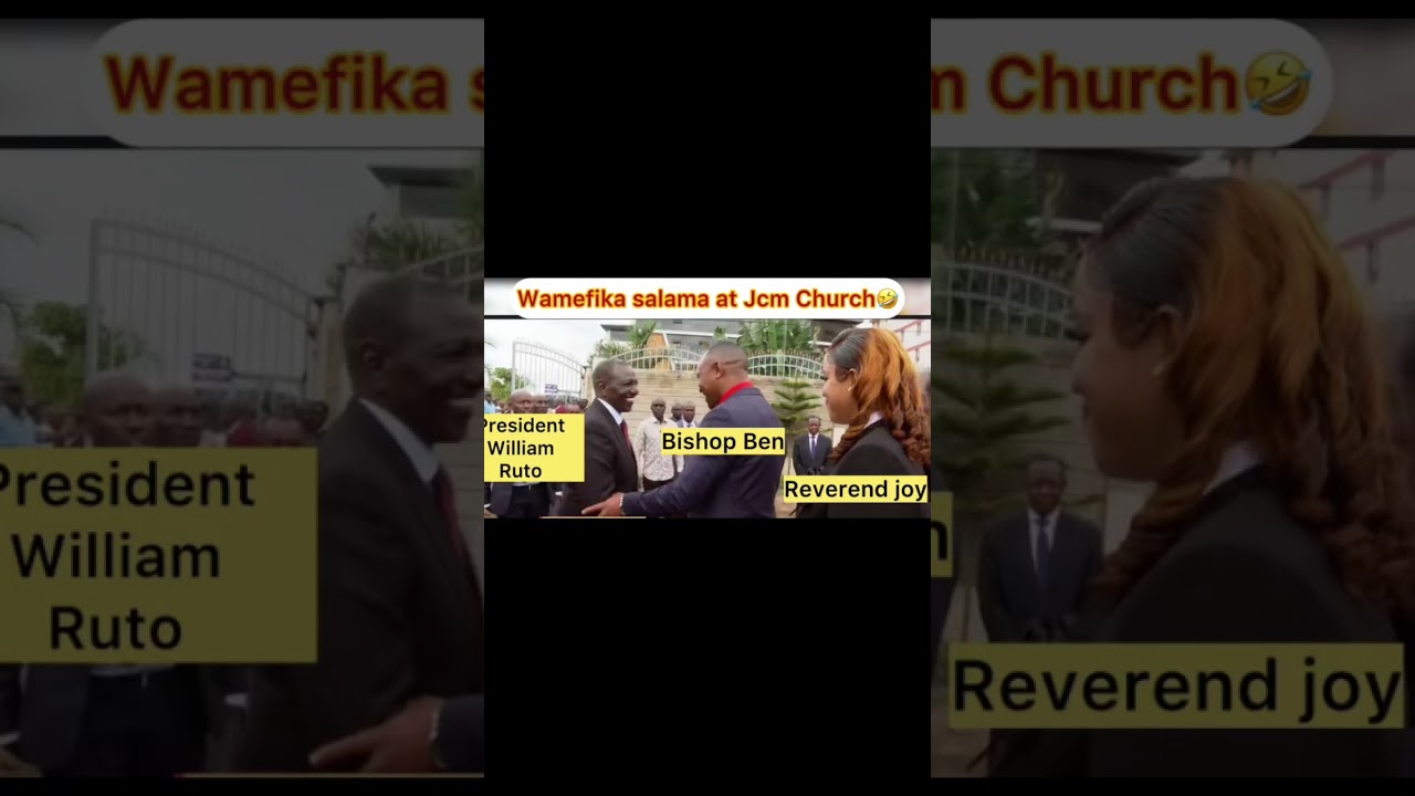 President William Ruto Today at JCM Church- Bishop Ben Receives him accompanied by wife🙏