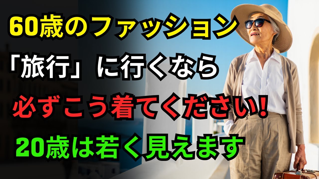 シニアファッション、旅行に行くなら必ずこう着てください！20歳若く見えます！服の悩み解決