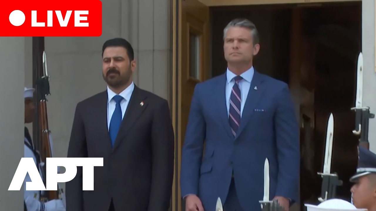 LIVE: Defense Secretary Hegseth Welcomes Iraqi PM Ali al-Zaidi With Honor Cordon at Pentagon | APT