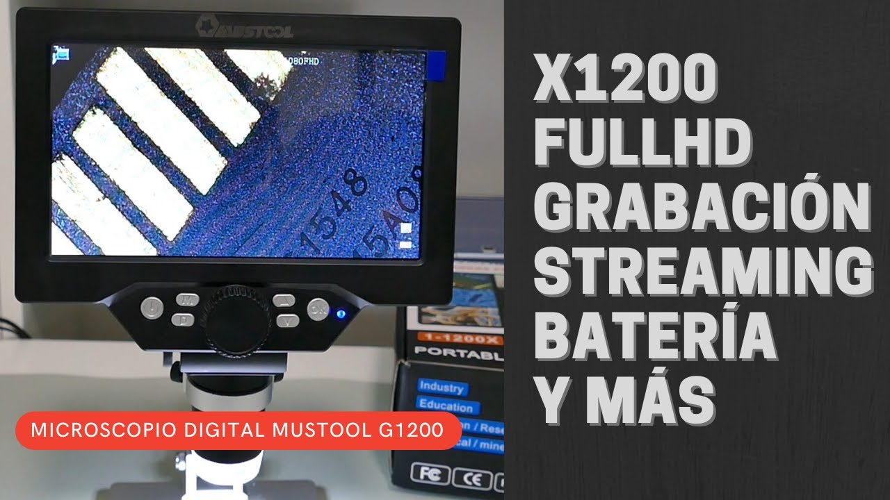 Microscopio Digital FULLHD de x1200 aumentos Mustool G1200