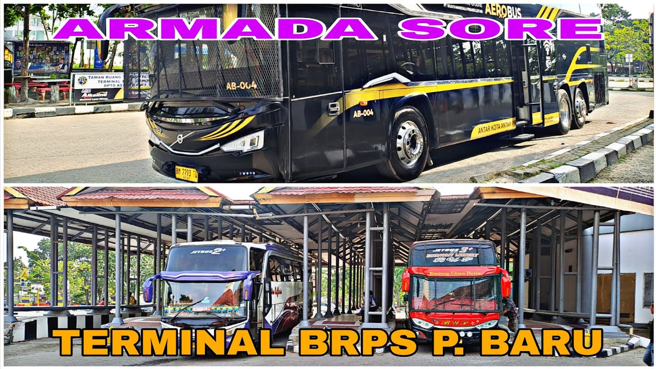 Armada Angkat Sore diterminal, Aerobus-AB004 ramai. Mario Merlin Tronton SuiteClass Cepat Berangkat.