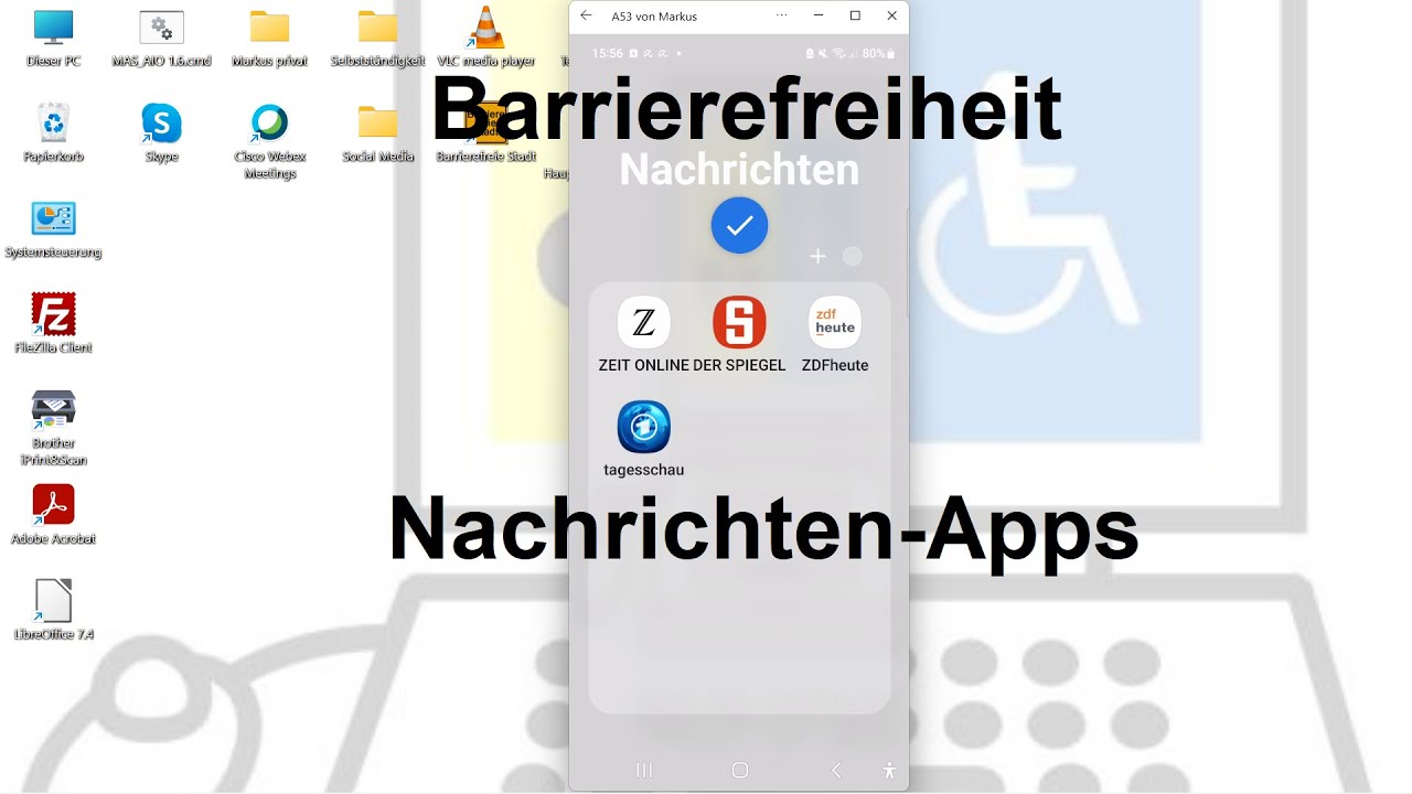 Barrierefreiheit bei Apps - Im Test: die Android-Apps Zeit Online und Der Spiegel