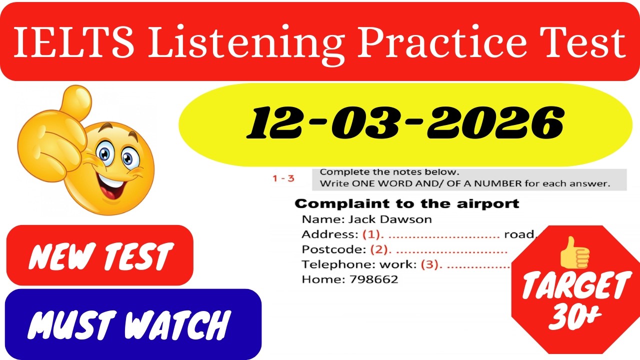 IELTS LISTENING TEST 2026 | IELTS LISTENING PRACTICE TEST WITH ANSWERS 2026