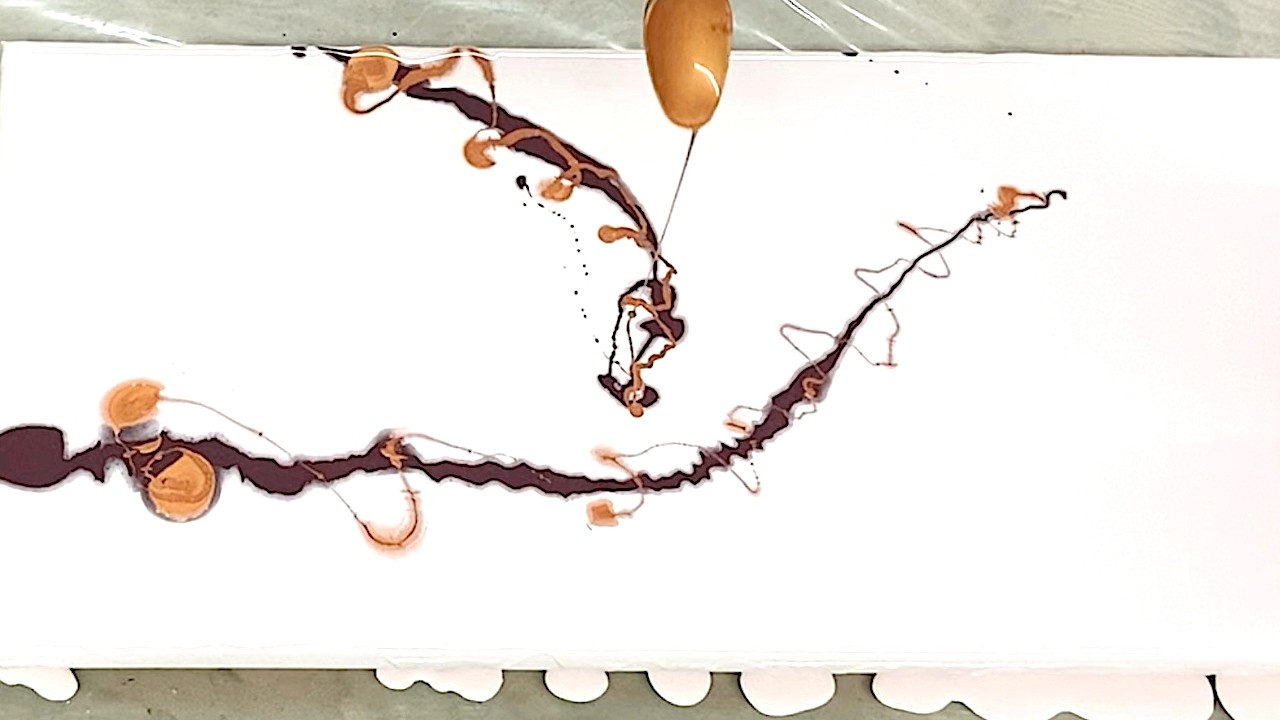 Dutch Pour Acrylic Painting with Hair Dryer | Abstract Art & Stunning Pearl Cells. No Silicone.