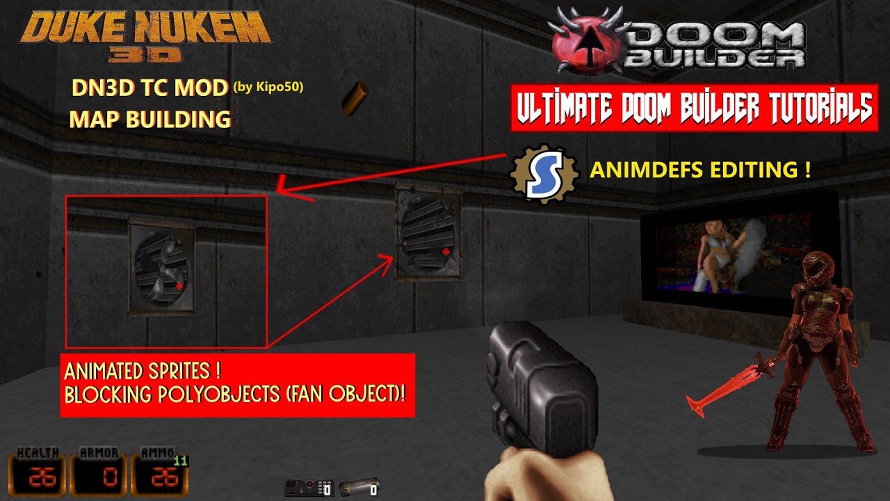 Ultimate Doom Builder: Duke Nukem 3D Mod (Map Building with Polyobjects/ Blocking Polyobjects)