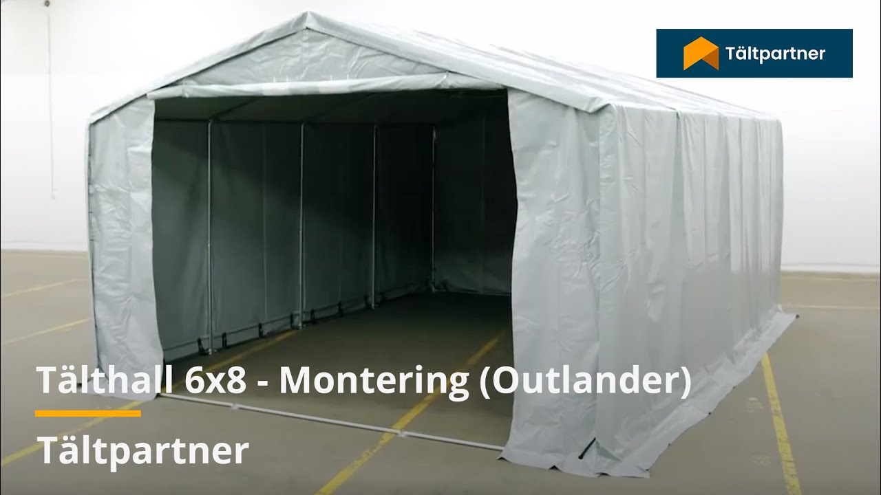 Tälthall (PVC) – Monteringen 6x8m Outlander | Tältpartner