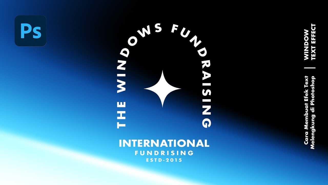 Cara Desain Text Melengkung - Window Style Text Effect di Photoshop - Photoshop Tutorial Indonesia