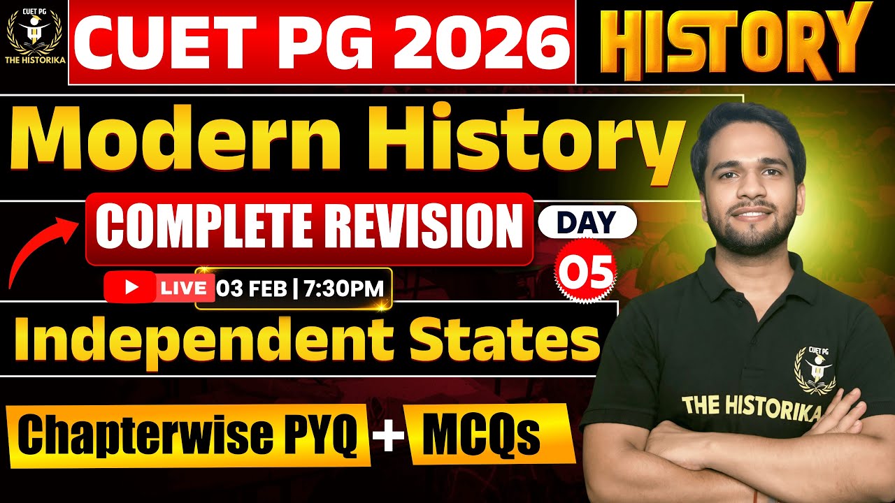 CUET PG 2026 MA HISTORY | Chapterwise MCQs And PYQs Practice 05 | Independent States | BY BASANT SIR