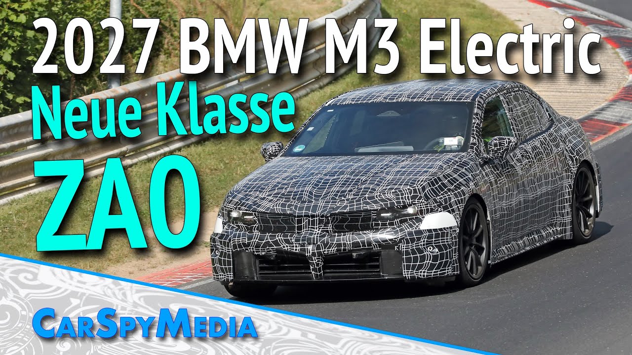 2027 BMW M3 EV Prototype Caught Endurance Testing Electric Platform ZA0 BMW iM3 At The Nürburgring